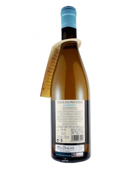 Veiga da Princesa Blanco Albariño contra-etiqueta