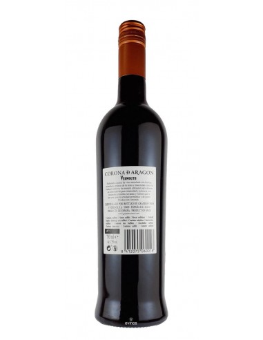 Vermouth Rojo Corona De Aragon contra etiqueta