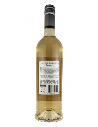 Vermouth Blanco Corona De Aragon 75cl contra-etiqueta