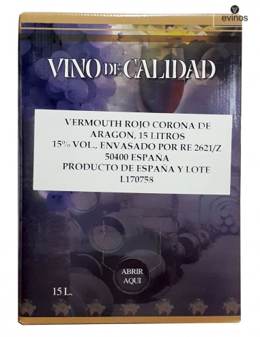Vermouth Corona Aragon Bag in Box 15L