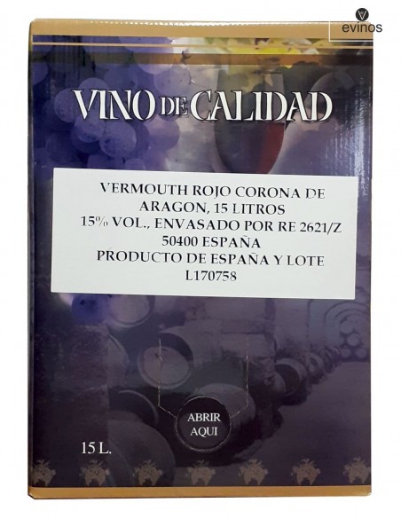 Vermouth Corona Aragon Bag in Box 15L