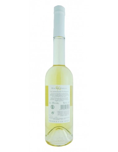 Malaga Virgen Moscatel Naranja contra-etiqueta