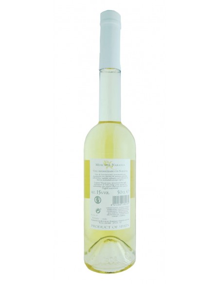 Malaga Virgen Moscatel Naranja contra-etiqueta