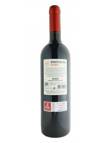Marques de Ulia Crianza contra-etiqueta
