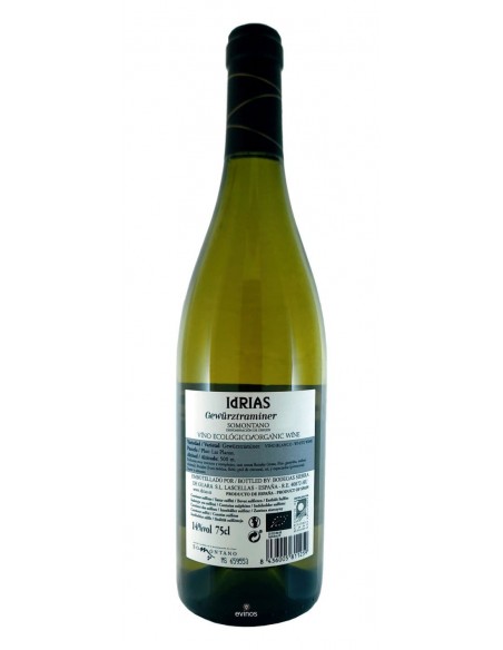 Idrias Gewürztraminer Ecológico contra-etiqueta