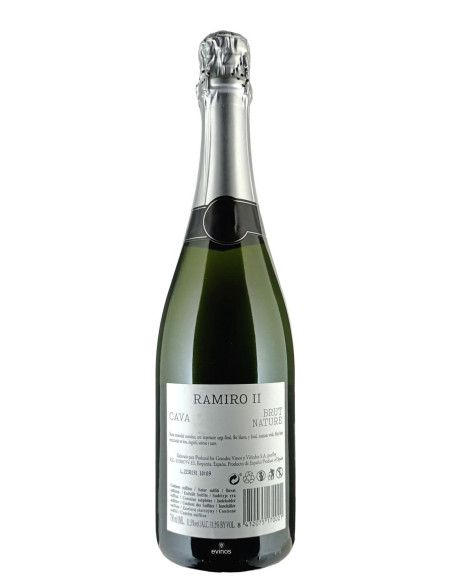 Cava Ramiro II Brut Nature contra-etiqueta