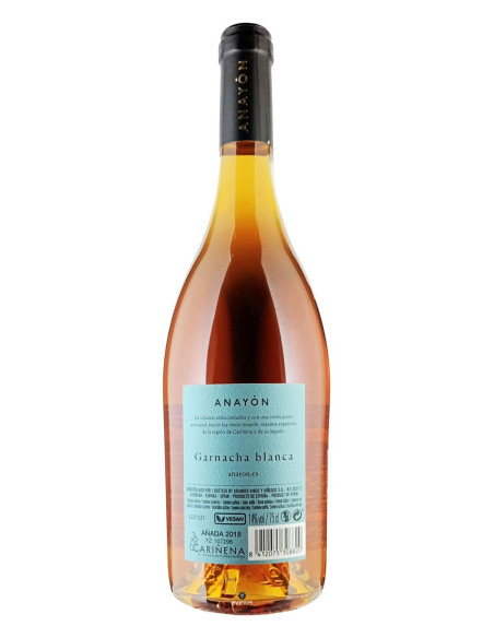 Vino Anayon Garnacha Blanca Contra Etiqueta