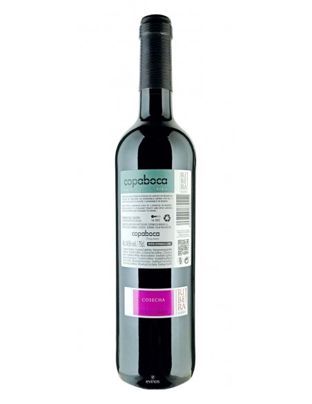 Copaboca Tinto Roble contra eiqueta