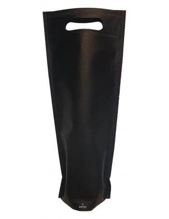 Bolsa Imitación Tela color negra Para una Botella 2