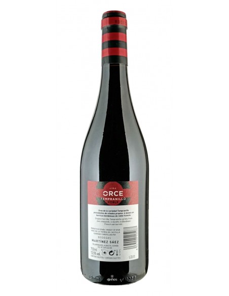 Viña Orce Tinto Roble contra etiqueta