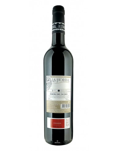 La Horra Tinto Crianza contra etiqueta
