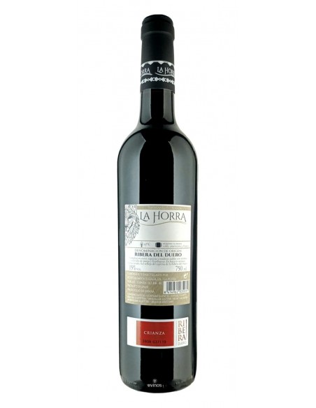La Horra Tinto Crianza contra etiqueta