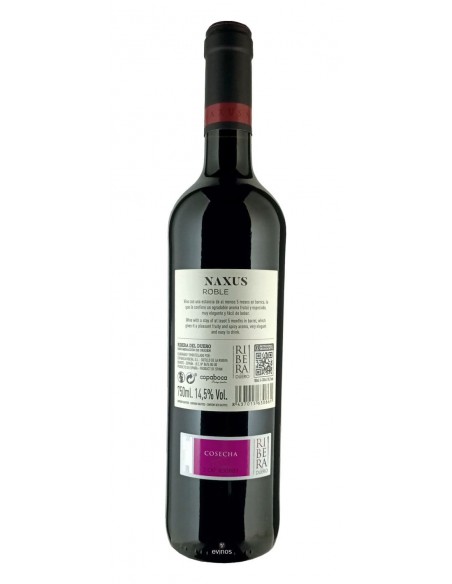Naxus Tinto Roble contra-etiqueta