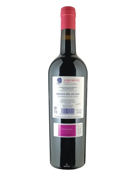 Belmonte Tinto Roble 6 meses contra etiqueta