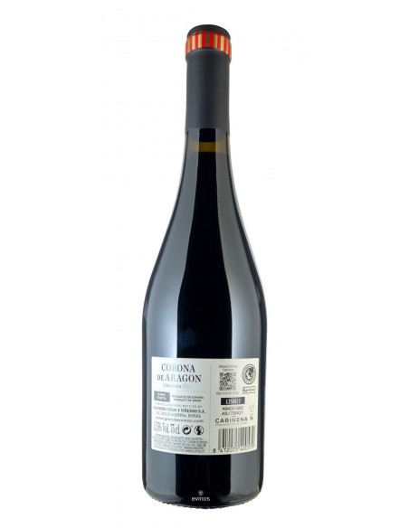 Corona de Aragón Tinto Crianza contra-etiqueta