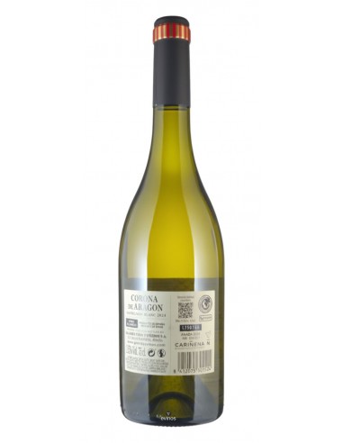 Corona de Aragón Blanco Sauvignon Blanc contra etiqueta