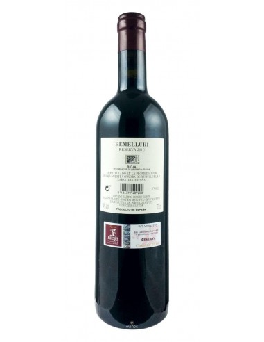 Remelluri Tinto Reserva contra-etiqueta