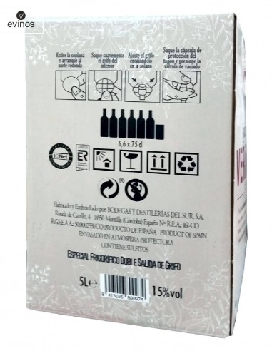 Vermouth Cruz Conde Bag in box de 5L contra